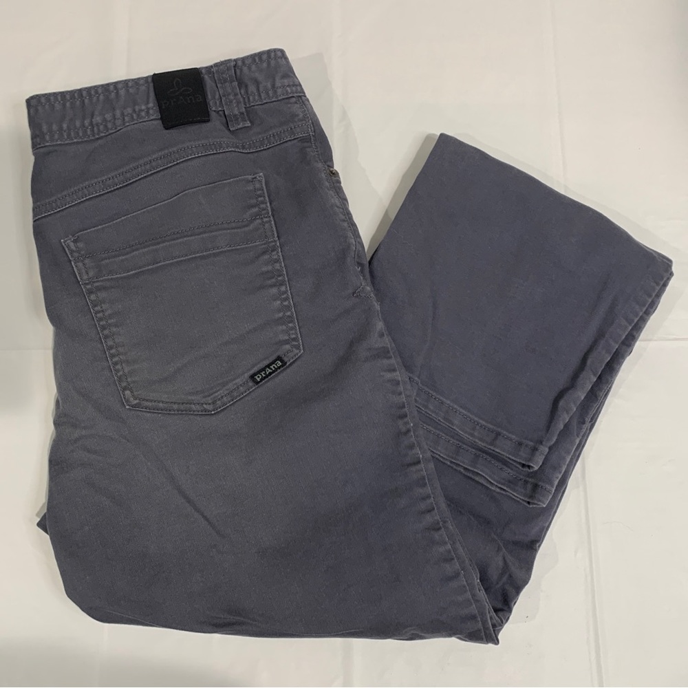 Prana Jeans Men Size W34 L34 Medium Wash Gray Bridger Slim Fit Denim